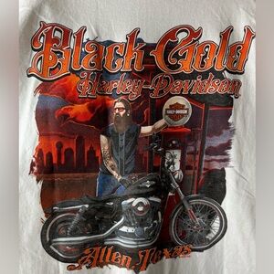 Harley-Davidson Black Gold Allen Texas Graphic Tee 3XL NWT Motorcycle Shirt